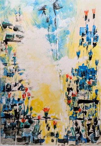 Os meus cravos crescem pouco e alguns são azuis!