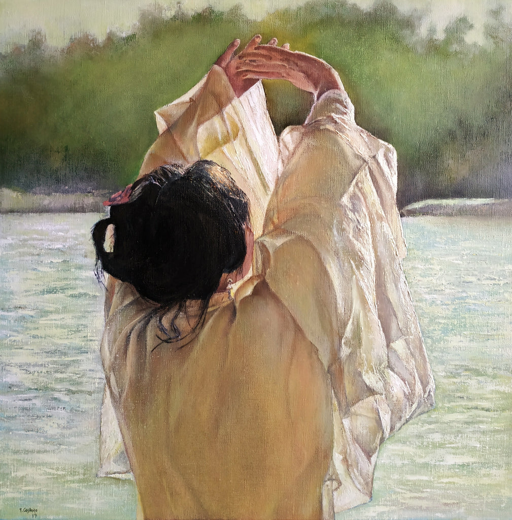 Mujer joven en postura Zen