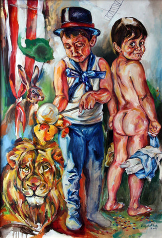 Curioso ia devagar. Parecia um animal selvagem.